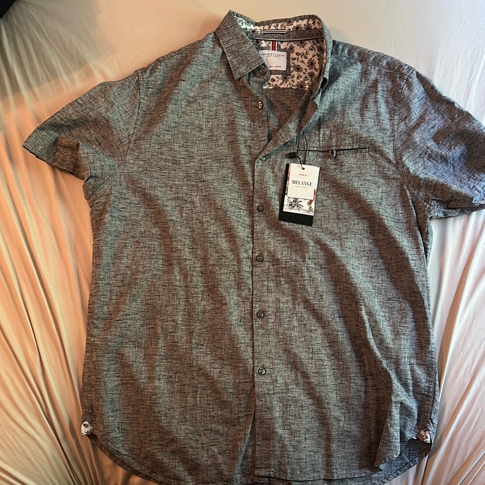 Denim & Flower Gray Button Down Shirt